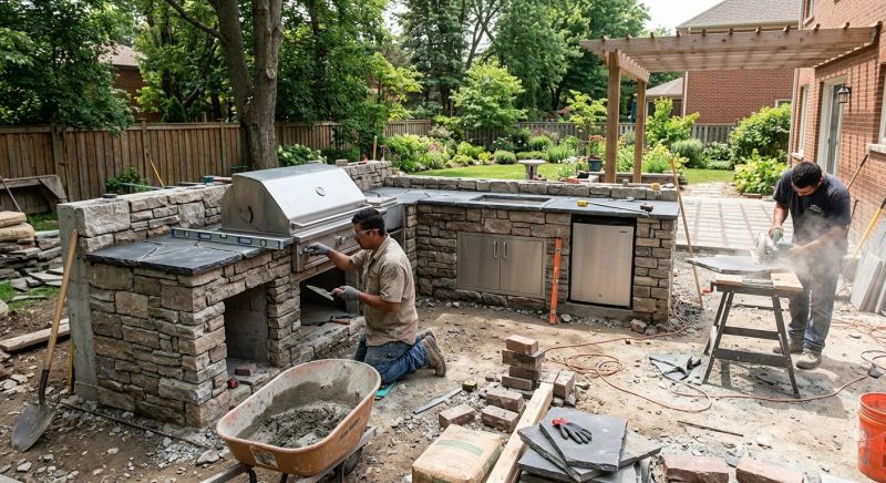 Outdoor Kitchen Installation in Cypress, TX