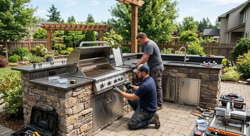 Outdoor Kitchen Installation in Roswell, GA